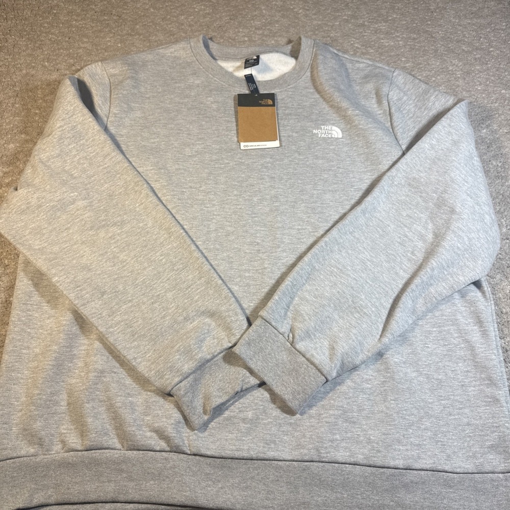The North Face Cropped Crewneck New Sweatshirt Heather Grey Women's Size XXL